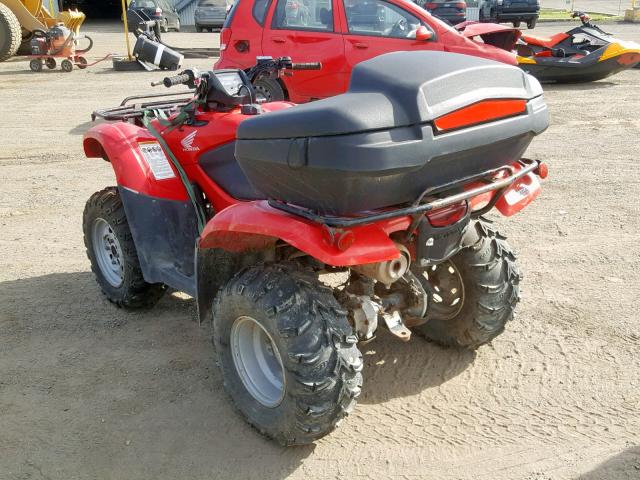 1HFTE3527C4501707 - 2012 HONDA TRX420 FM RED photo 3