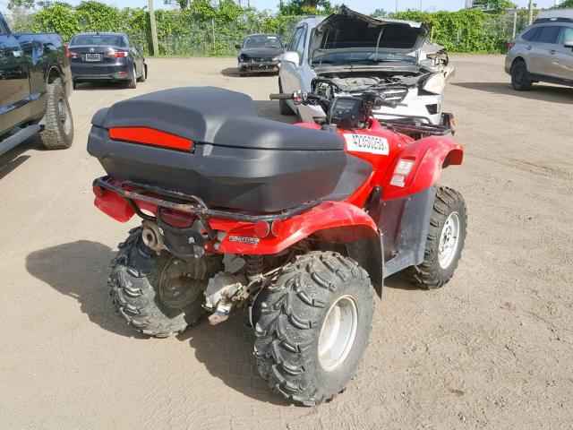 1HFTE3527C4501707 - 2012 HONDA TRX420 FM RED photo 4