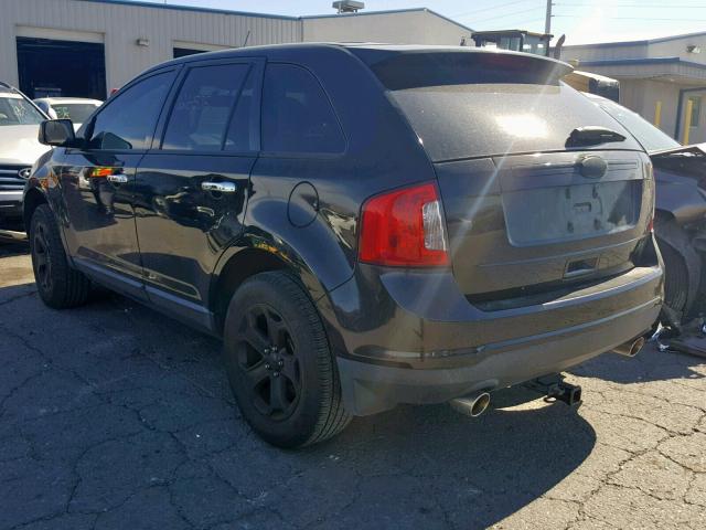 2FMDK3JC3BBA76329 - 2011 FORD EDGE SEL BLACK photo 3