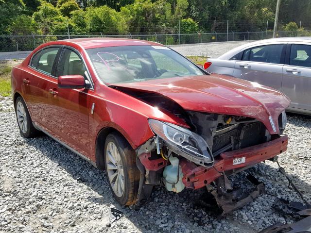 1LNHL9DKXDG607297 - 2013 LINCOLN MKS RED photo 1