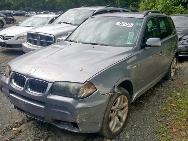 WBXPA93496WG88638 - 2006 BMW X3 3.0I SILVER photo 2