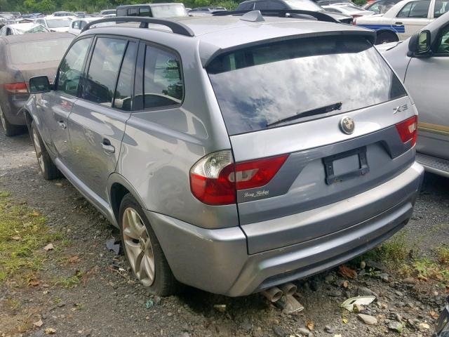 WBXPA93496WG88638 - 2006 BMW X3 3.0I SILVER photo 3