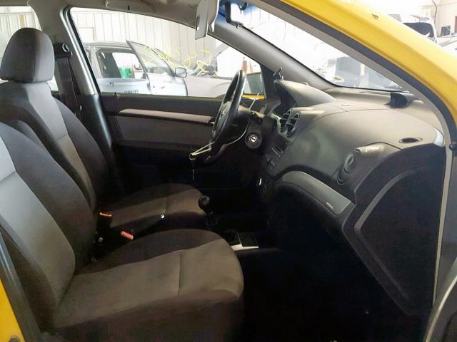 KL1TD66E29B649041 - 2009 CHEVROLET AVEO LS YELLOW photo 5