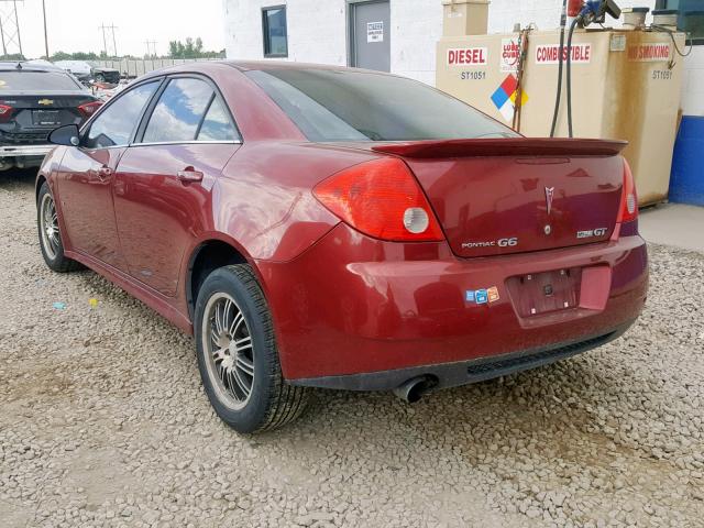 1G2ZK57K394231264 - 2009 PONTIAC G6 GT RED photo 3