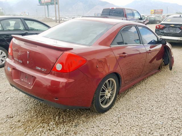 1G2ZK57K394231264 - 2009 PONTIAC G6 GT RED photo 4