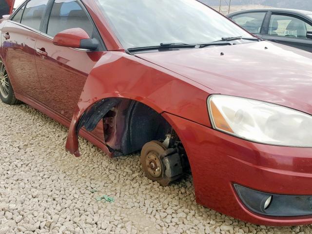 1G2ZK57K394231264 - 2009 PONTIAC G6 GT RED photo 9