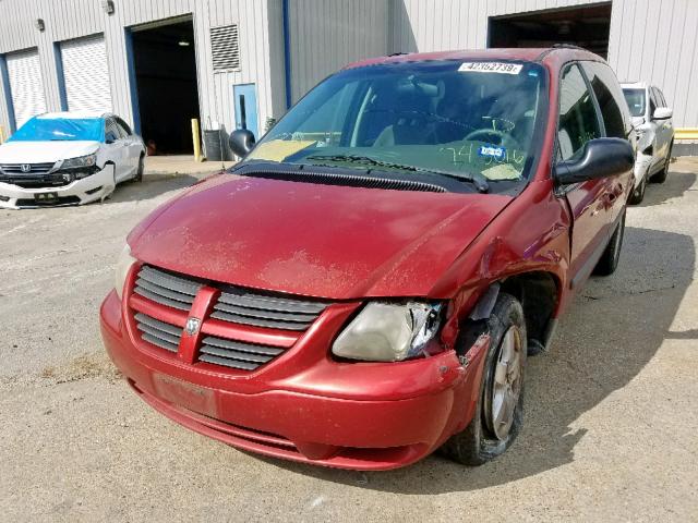 1D4GP45R16B743016 - 2006 DODGE CARAVAN SX RED photo 2