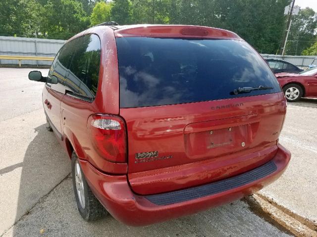 1D4GP45R16B743016 - 2006 DODGE CARAVAN SX RED photo 3