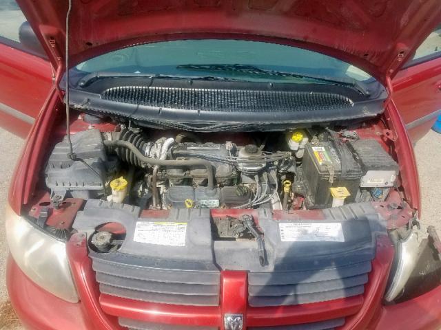 1D4GP45R16B743016 - 2006 DODGE CARAVAN SX RED photo 7