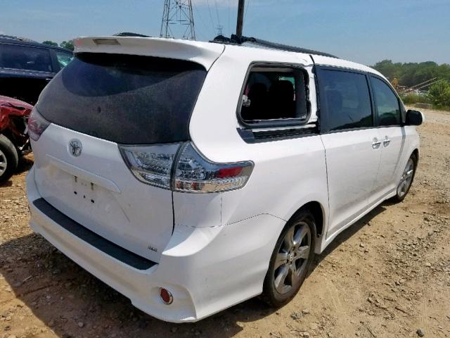 5TDXZ3DC2HS775239 - 2017 TOYOTA SIENNA SE WHITE photo 4