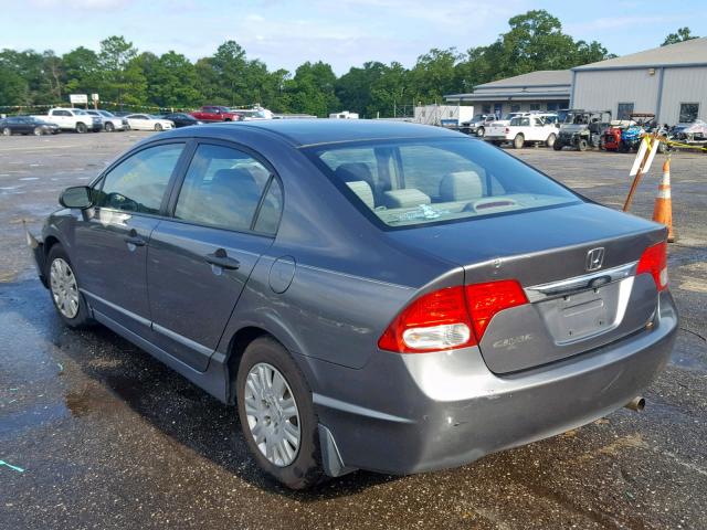 2HGFA16319H351296 - 2009 HONDA CIVIC VP GRAY photo 3