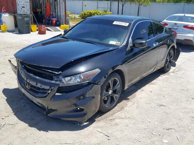 1HGCS2B86CA009369 - 2012 HONDA ACCORD EXL BLACK photo 2