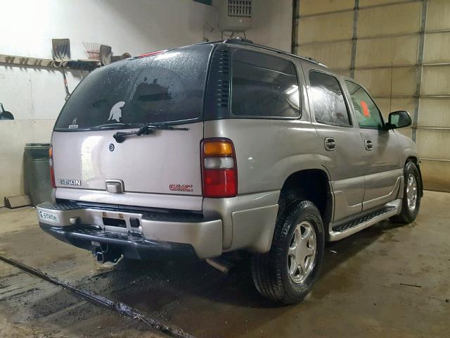 1GKEK63U13J244907 - 2003 GMC YUKON DENA SILVER photo 4