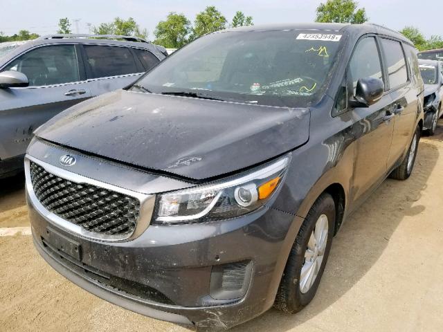 KNDMB5C10J6379142 - 2018 KIA SEDONA LX GRAY photo 2