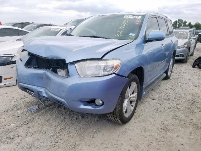 5TDYK3EH6AS011564 - 2010 TOYOTA HIGHLANDER BLUE photo 2