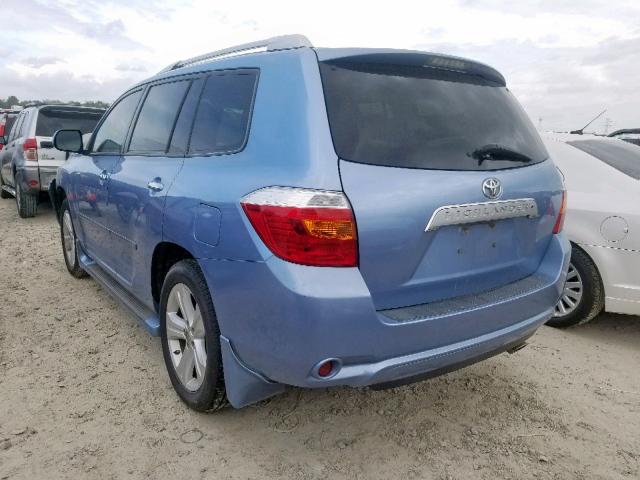 5TDYK3EH6AS011564 - 2010 TOYOTA HIGHLANDER BLUE photo 3