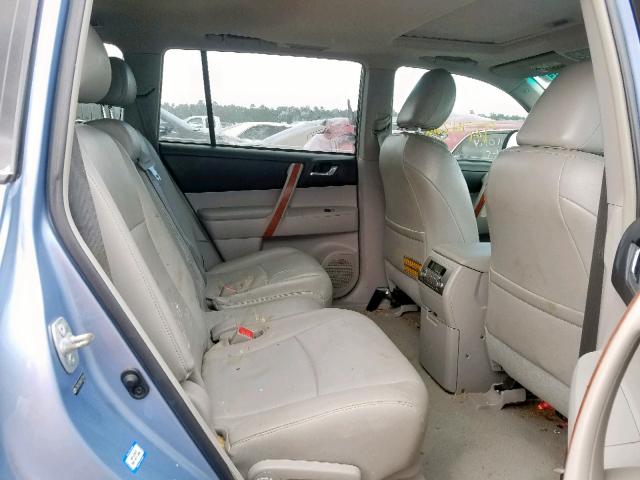 5TDYK3EH6AS011564 - 2010 TOYOTA HIGHLANDER BLUE photo 6