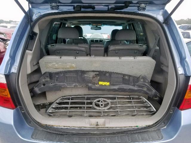 5TDYK3EH6AS011564 - 2010 TOYOTA HIGHLANDER BLUE photo 9