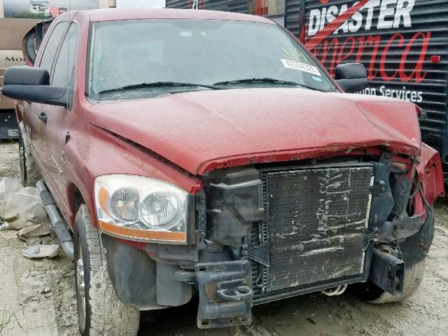 3D7KR29C76G208829 - 2006 DODGE RAM 2500 RED photo 1