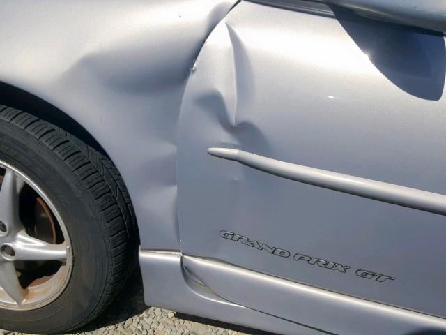 1G2WP12K0YF177557 - 2000 PONTIAC GRAND PRIX SILVER photo 9