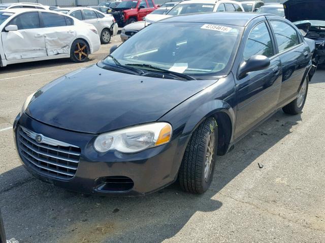 1C3EL46R64N208276 - 2004 CHRYSLER SEBRING LX BLACK photo 2