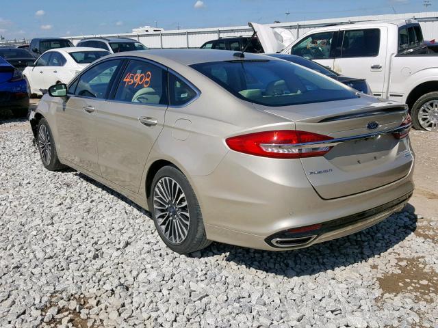 3FA6P0K93HR116120 - 2017 FORD FUSION TIT GOLD photo 3