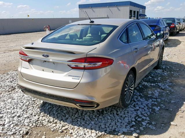 3FA6P0K93HR116120 - 2017 FORD FUSION TIT GOLD photo 4