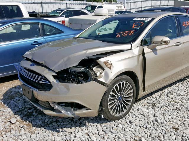 3FA6P0K93HR116120 - 2017 FORD FUSION TIT GOLD photo 9