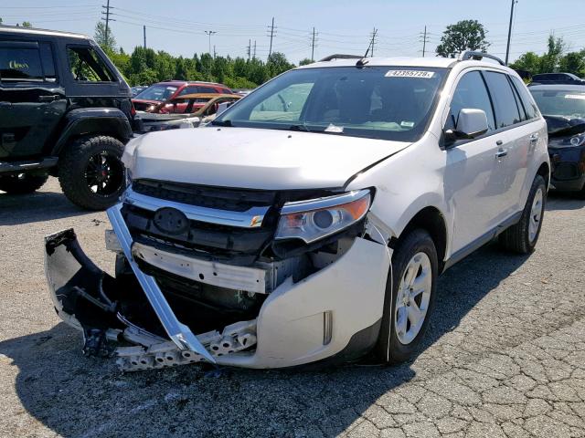 2FMDK3JC3BBA38986 - 2011 FORD EDGE SEL WHITE photo 2