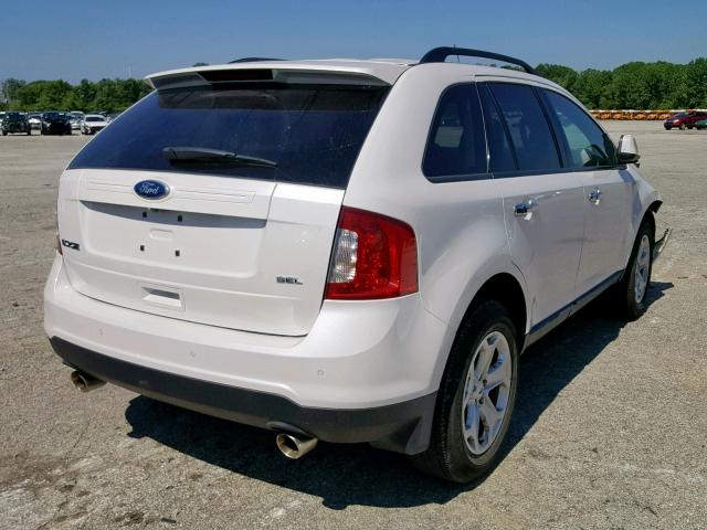 2FMDK3JC3BBA38986 - 2011 FORD EDGE SEL WHITE photo 4