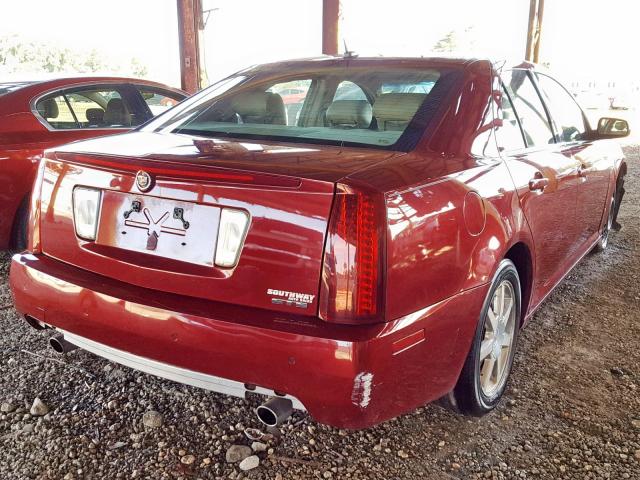 1G6DW677970131057 - 2007 CADILLAC STS RED photo 4