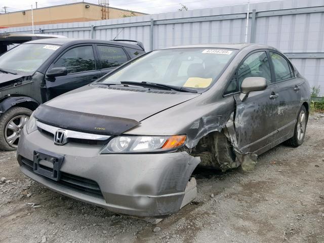 2HGFA15918H030279 - 2008 HONDA CIVIC EXL 灰色 照片 2