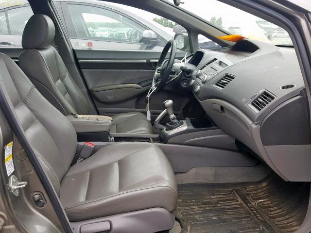 2HGFA15918H030279 - 2008 HONDA CIVIC EXL 灰色 照片 5