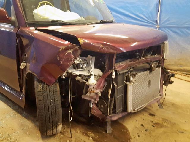 JTLKT324550199186 - 2005 TOYOTA SCION XB BURGUNDY photo 9