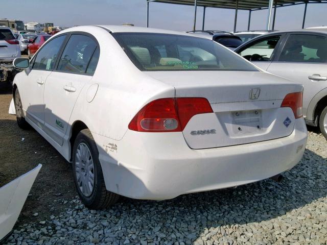 1HGFA46538L000040 - 2008 HONDA CIVIC GX WHITE photo 3