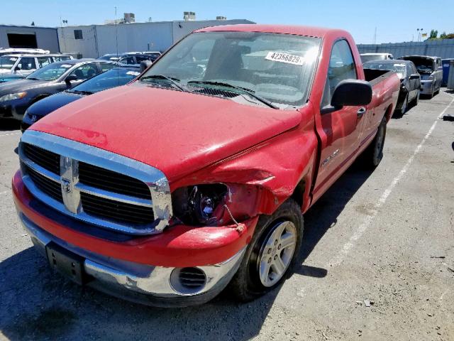 1D7HA16N27J537665 - 2007 DODGE RAM 1500 S RED photo 2