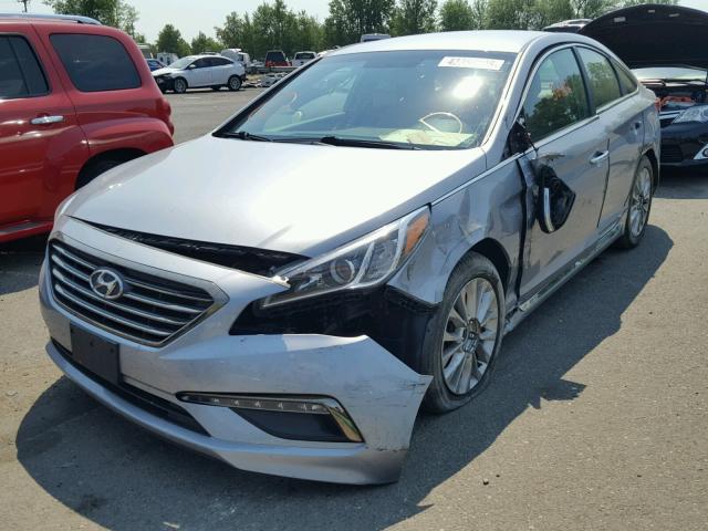 5NPE34AF5FH253138 - 2015 HYUNDAI SONATA SPO SILVER photo 2