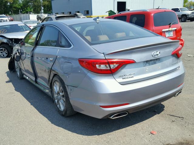 5NPE34AF5FH253138 - 2015 HYUNDAI SONATA SPO SILVER photo 3