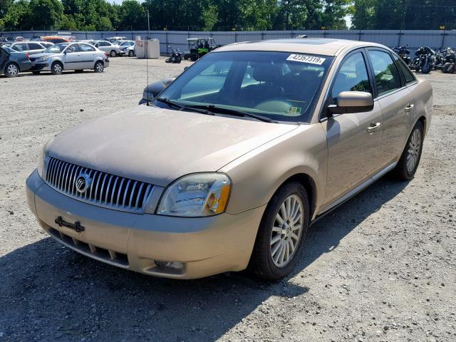 1MEHM42177G608540 - 2007 MERCURY MONTEGO PR TAN photo 2