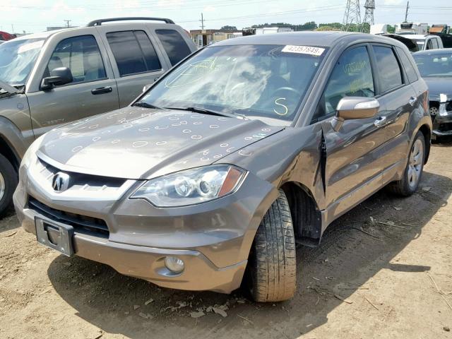 5J8TB18557A015564 - 2007 ACURA RDX TECHNO BEIGE photo 2