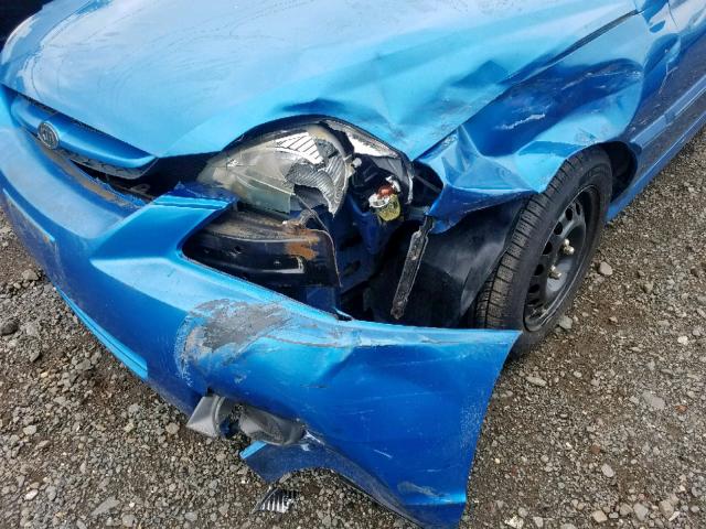 KNADC125636232320 - 2003 KIA RIO BLUE photo 10