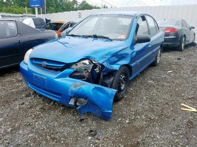 KNADC125636232320 - 2003 KIA RIO BLUE photo 2