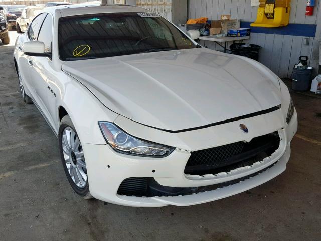 ZAM57XSA2E1128124 - 2014 MASERATI GHIBLI WHITE photo 1