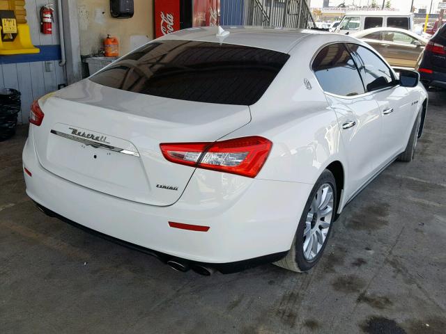 ZAM57XSA2E1128124 - 2014 MASERATI GHIBLI WHITE photo 4