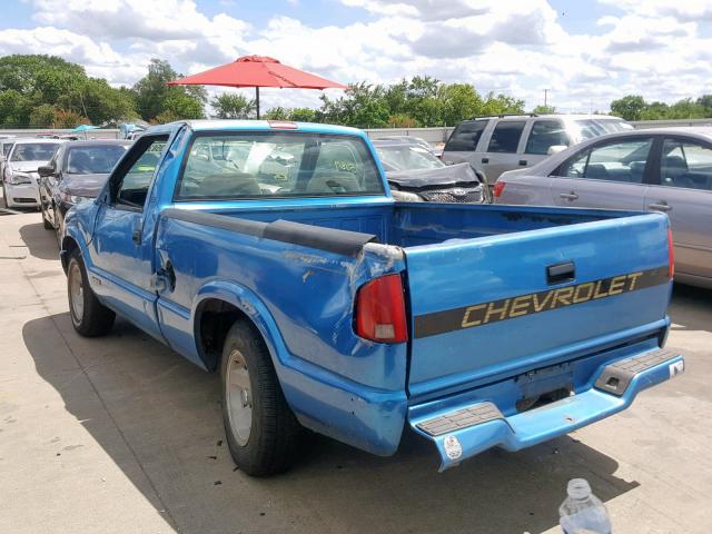 1GCCS1444S8101878 - 1995 CHEVROLET S TRUCK S1 BLUE photo 3