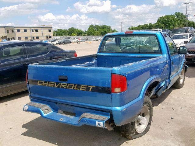 1GCCS1444S8101878 - 1995 CHEVROLET S TRUCK S1 BLUE photo 4