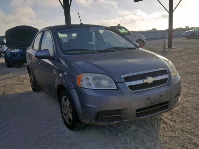 KL1TD56E49B376579 - 2009 CHEVROLET AVEO LS GRAY photo 1