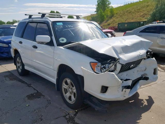 JF1SG66608H732893 - 2008 SUBARU FORESTER S WHITE photo 1