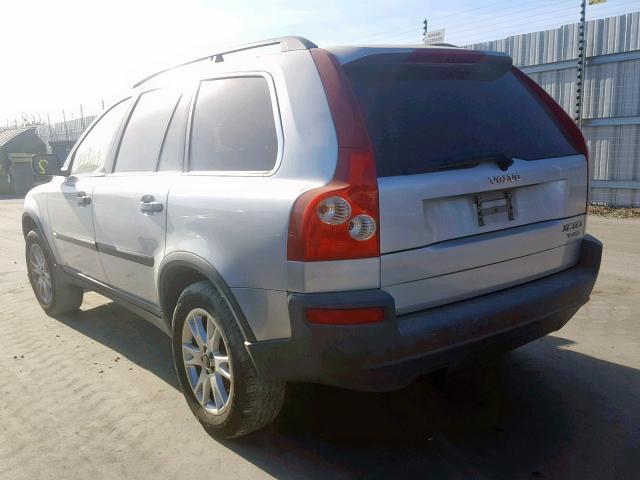 YV1CZ91H141058723 - 2004 VOLVO XC90 T6 SILVER photo 3