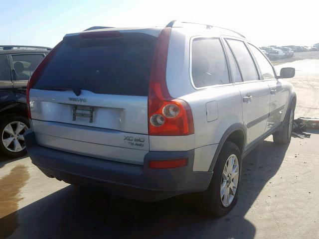 YV1CZ91H141058723 - 2004 VOLVO XC90 T6 SILVER photo 4